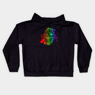 Unique Rainbow Thumbprint Kids Hoodie